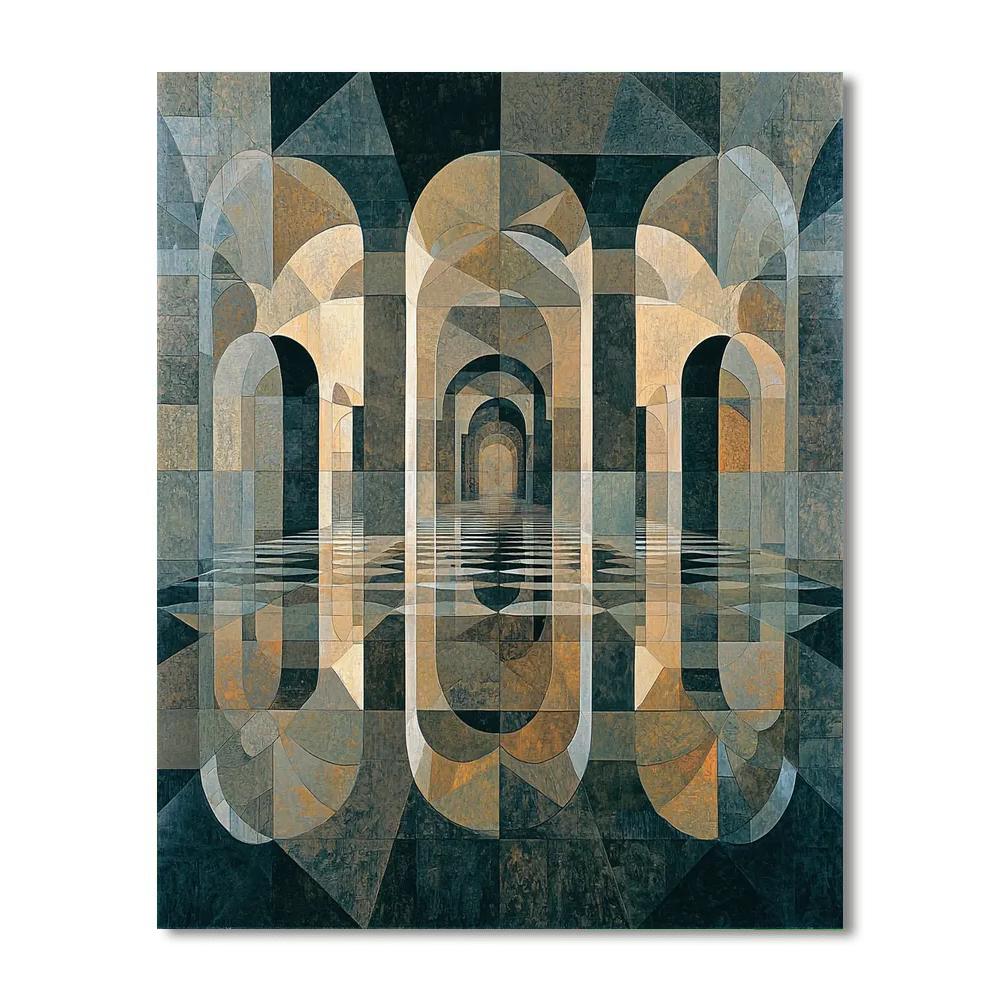 M.C. Escher Inspired Complex Reflections  Paint By Numbers Kits
