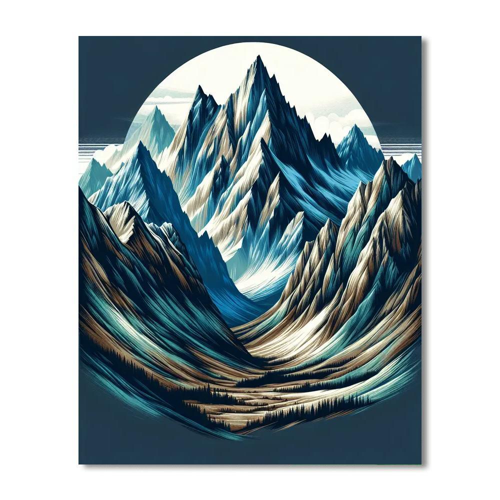 Breathtaking Mountain Peaks Paint By Numbers Art