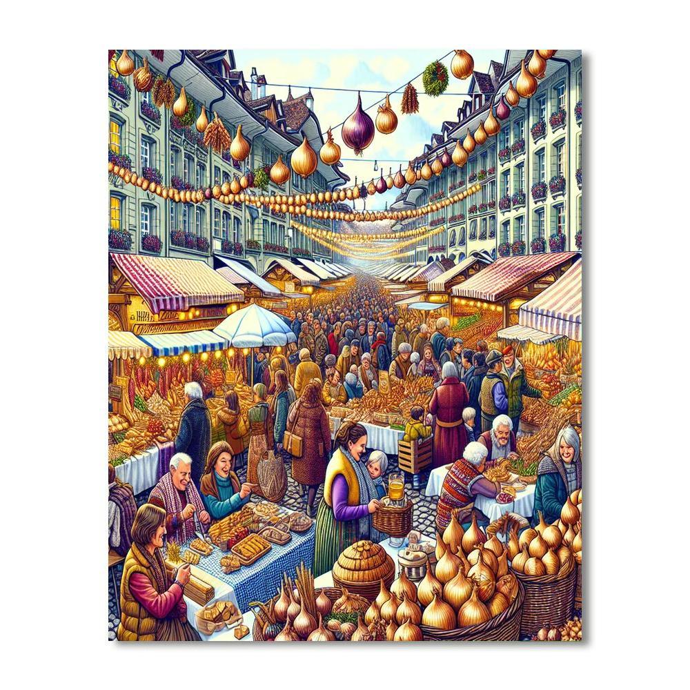 Zibelemärit (onion Market) - Switzerland Numbered Painting Kits