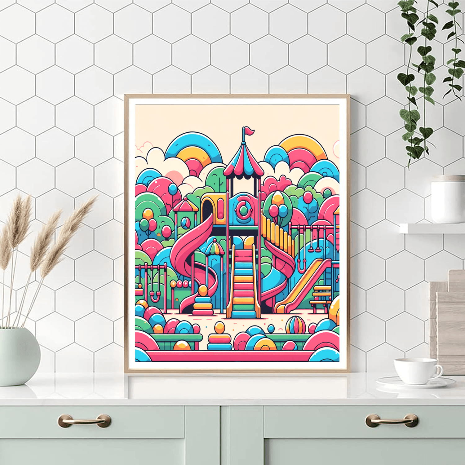 Bubblegum Playground Paint By Number