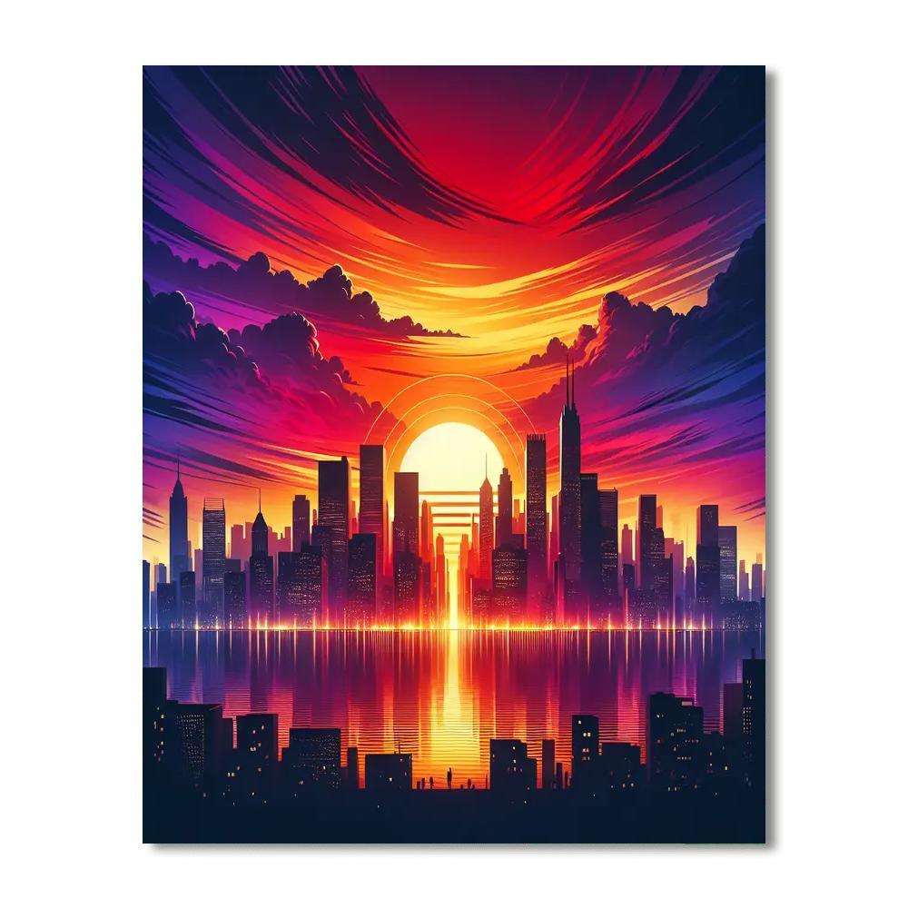Urban Sunset Boulevard Paint By Numbers Kits