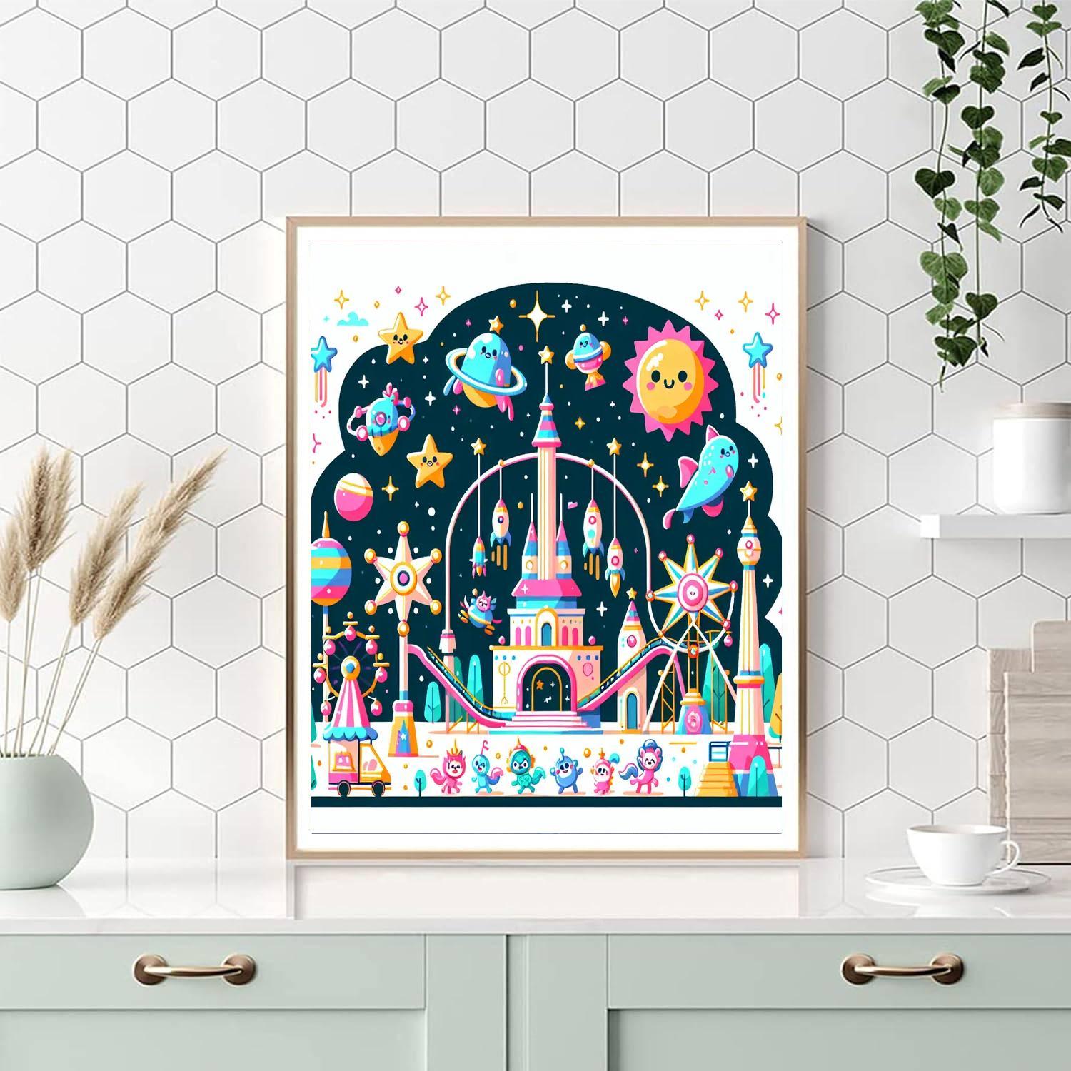 Celestial Adventure Park Painting Number Kit