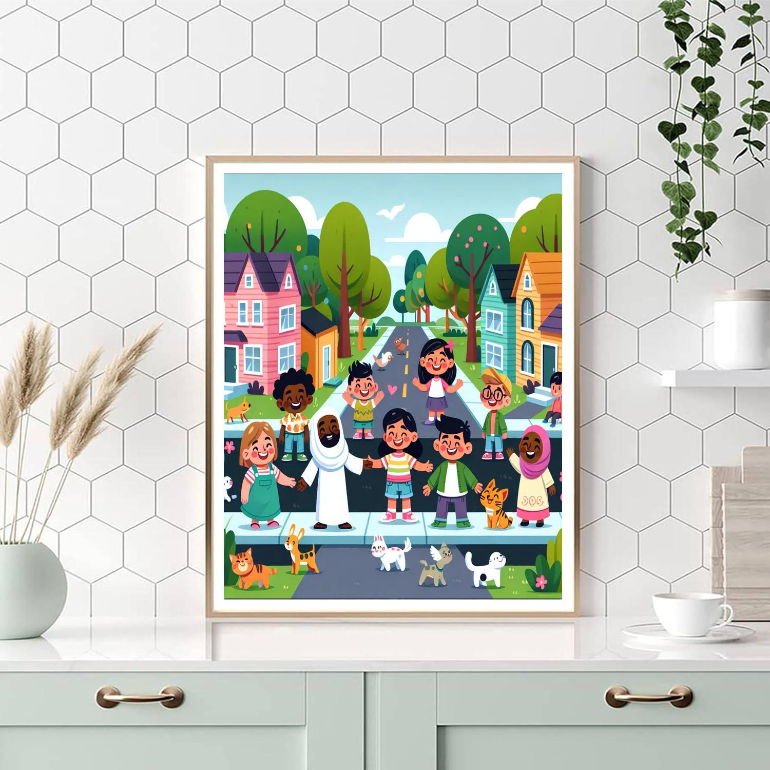 Friendly Neighbors Paint By Numbers Art