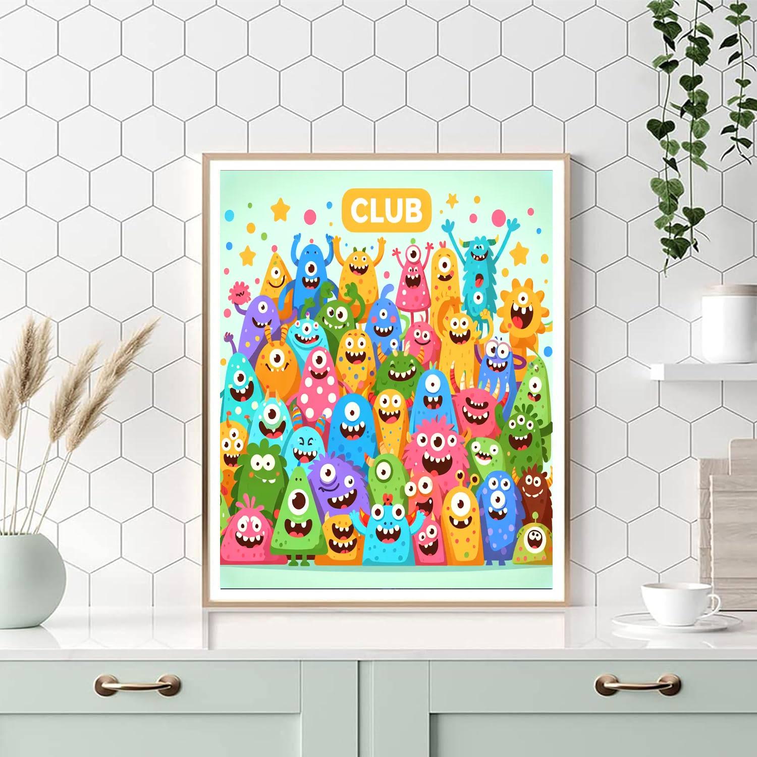 Happy Monster Club Painting By Numbers Kit