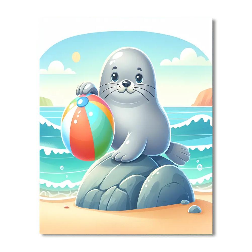 Happy Seal Paint By Number