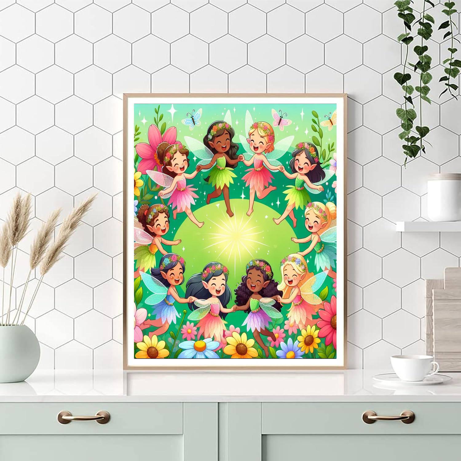 Charming Fairy Circles Paint By Numbers Art