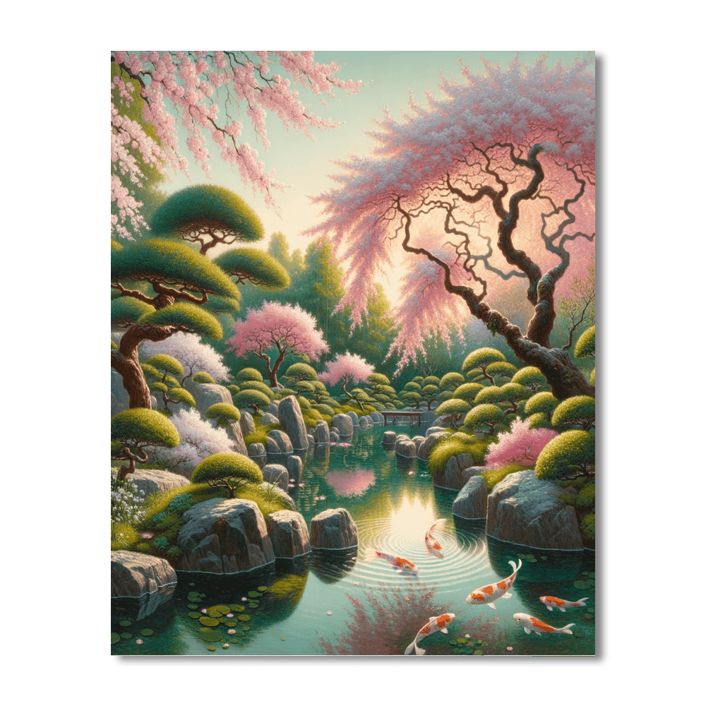 Ancient Japanese Garden Paint By Numbers Art