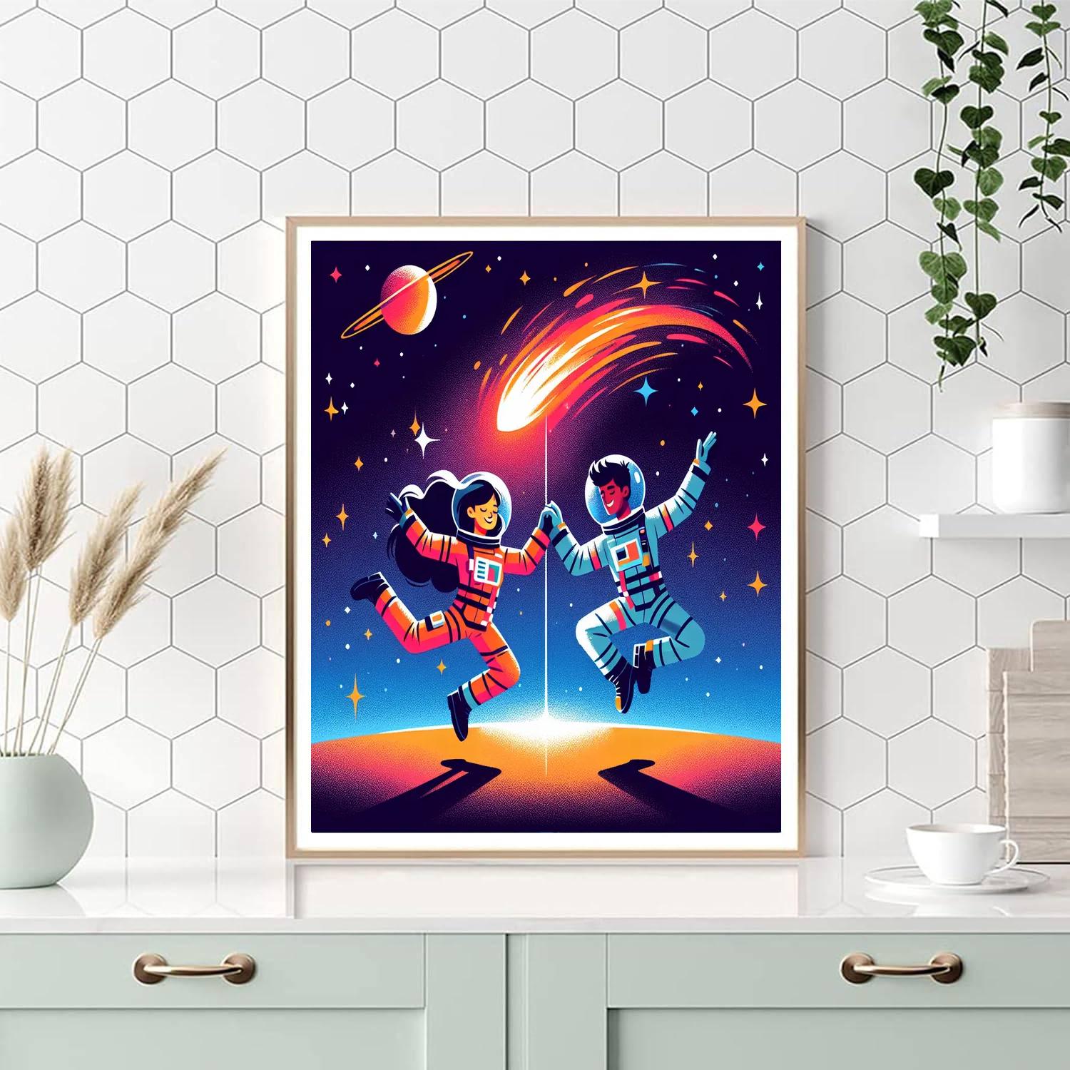 Starlit Galaxy Quest Number Painting