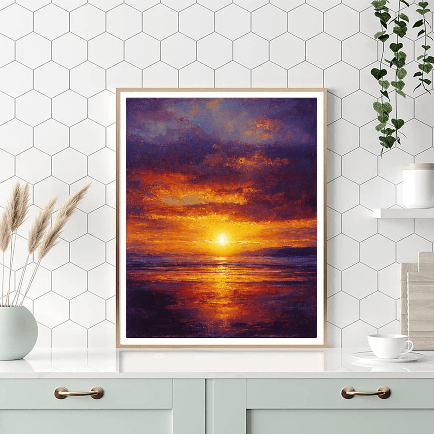 J.M.W. Turner Inspired Golden Hour  Paint By Numbers Art