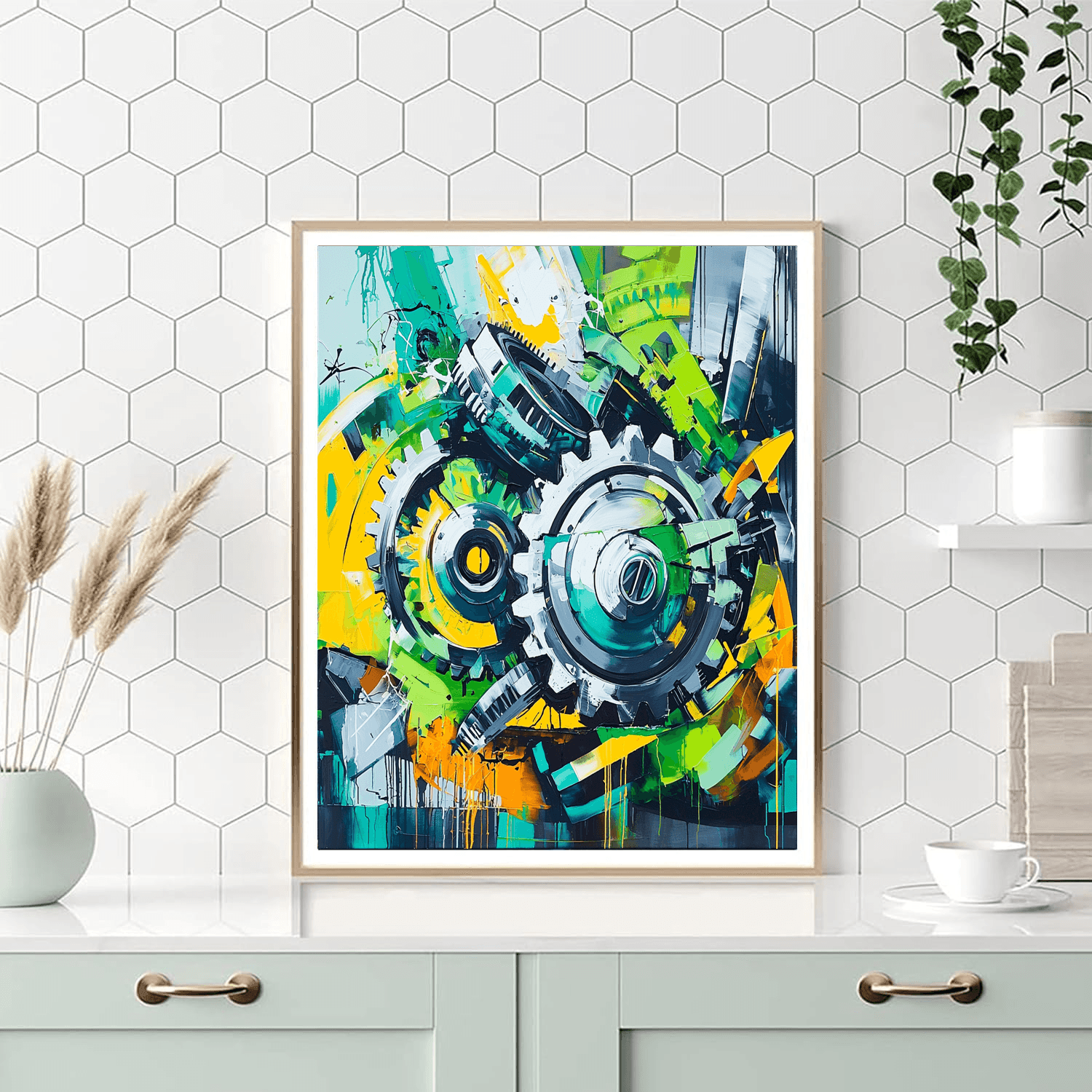 Jean-Michel Basquiat Inspired Mechanical Nature  Paint By Numbers Art