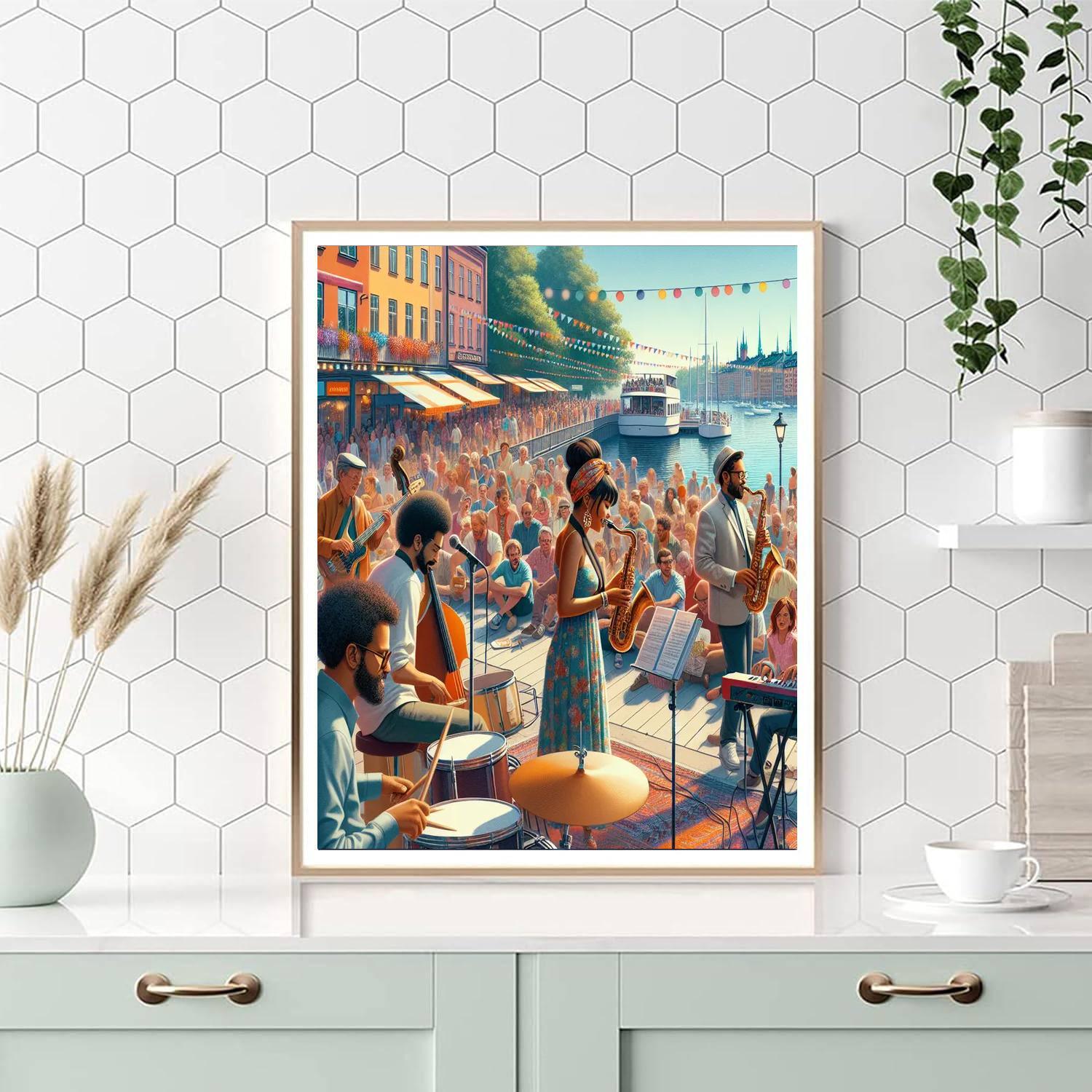 Stockholm Jazz Festival Number Painting