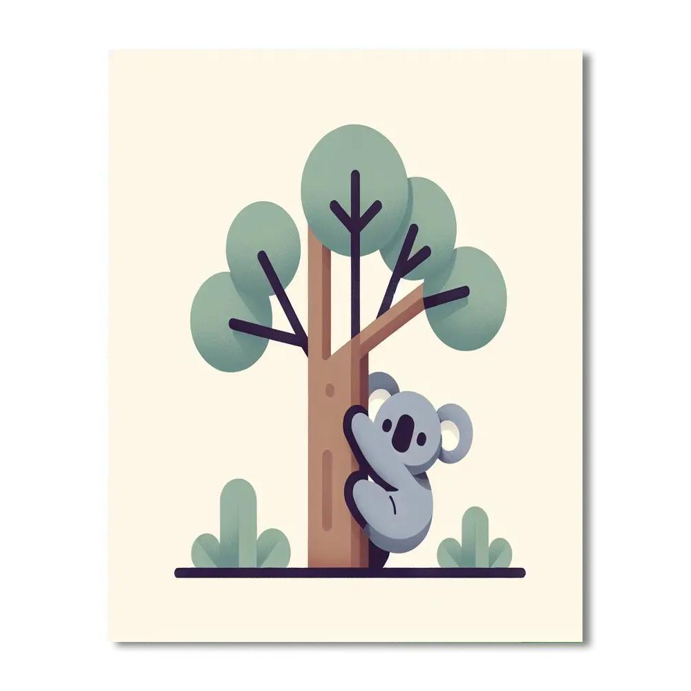 Cool Koala Climb Number Painting