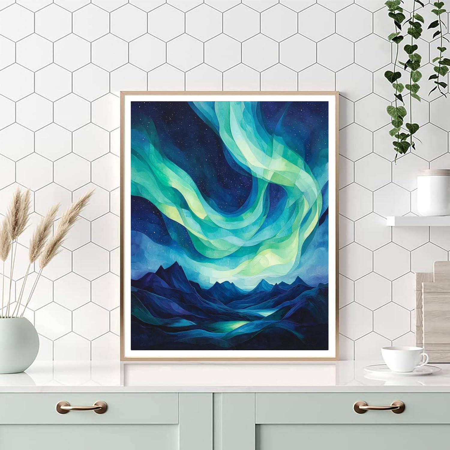 Michelangelo Inspired Auroral Symphony  Paint By Color