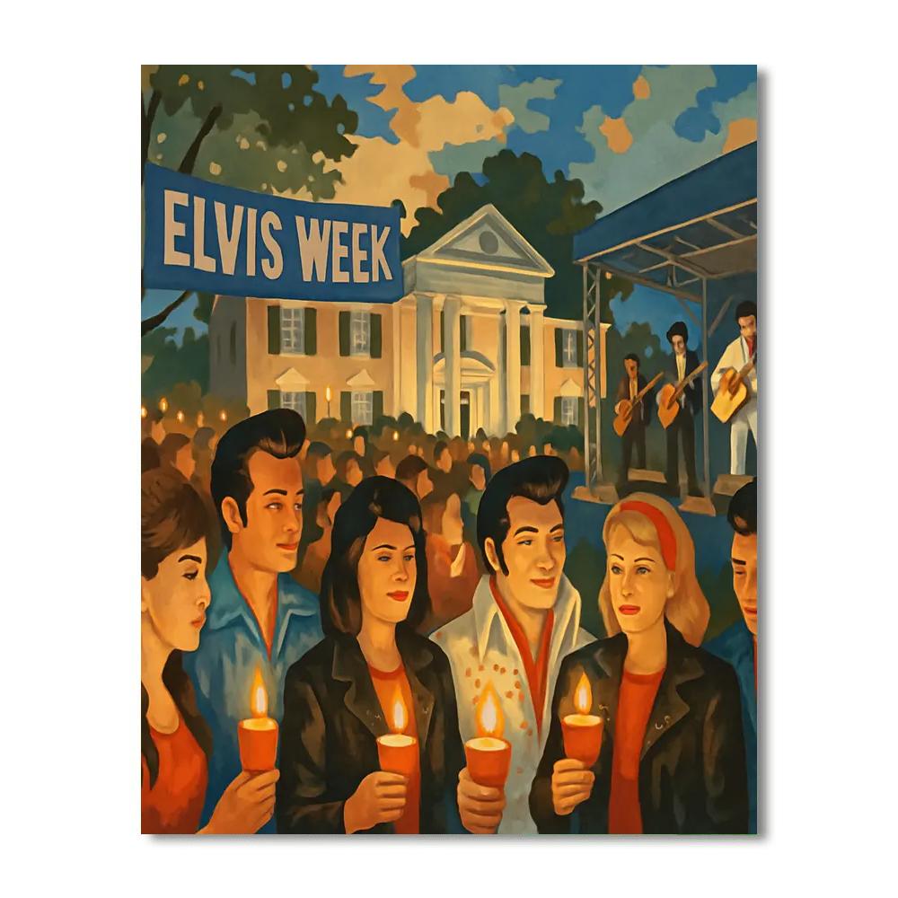 Elvis Week - Memphis, Usa Painting By Numbers Kit
