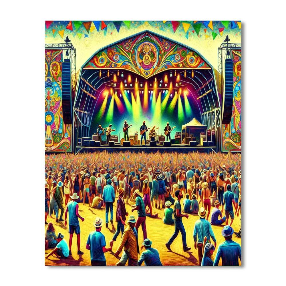 Woodstock Music Festival Painting Number Kit