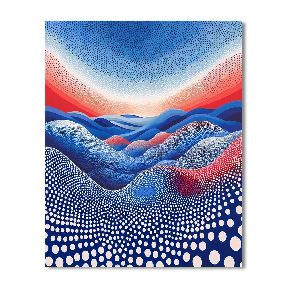 Yayoi Kusama Inspired Dreamscape Of Dots  Paint By Number