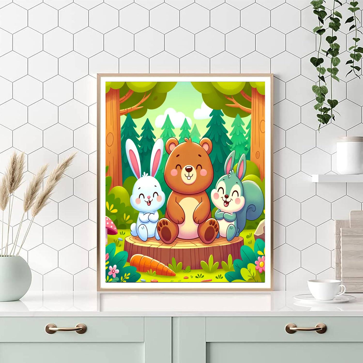 Animal Pals Adventure Painting Number Kit