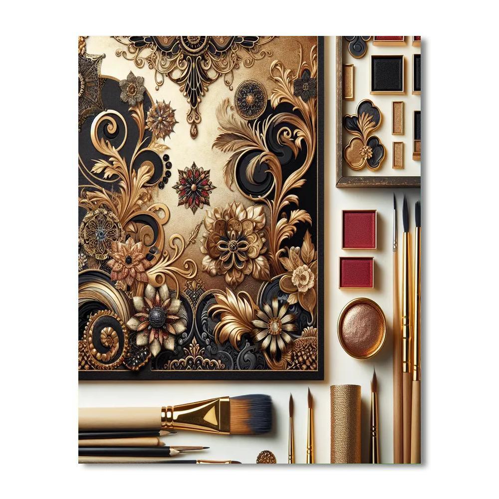 Gustav Klimt's Golden Elegance Paint By Numbers