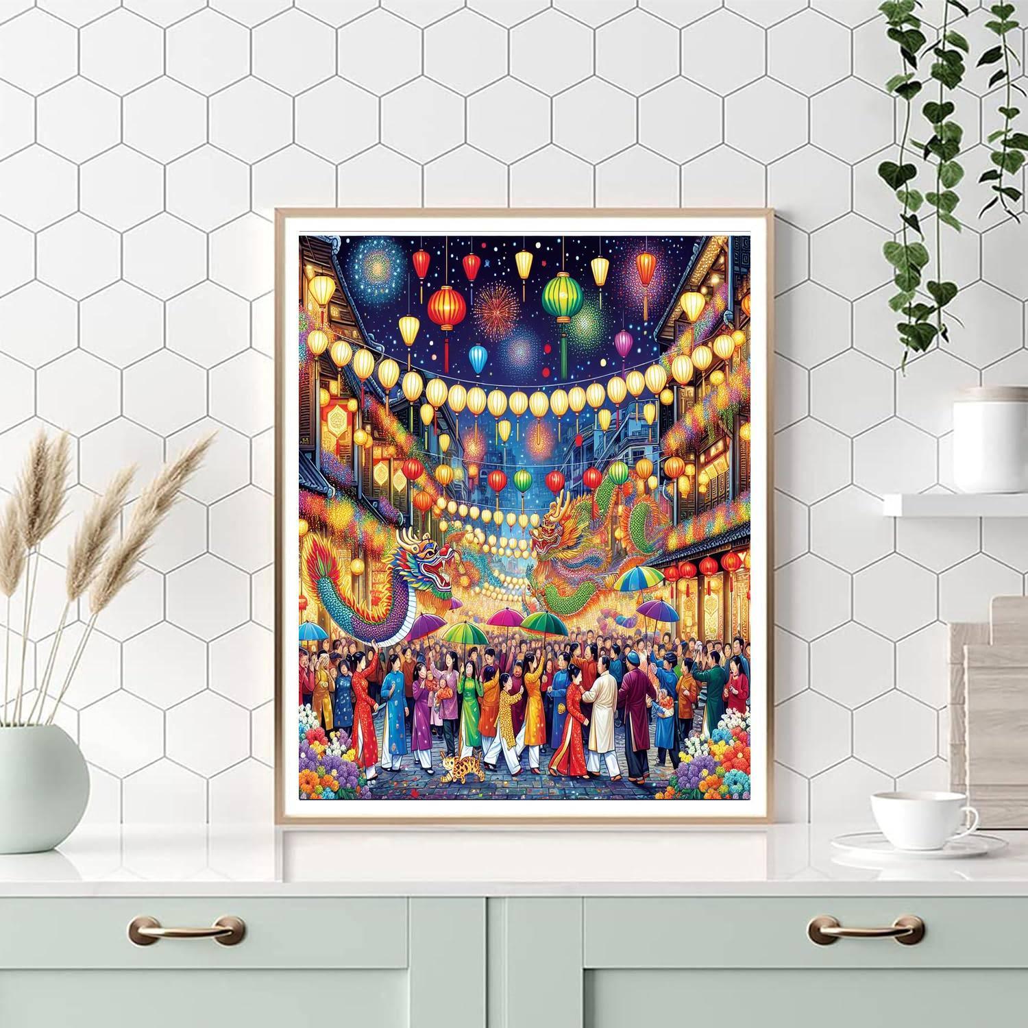 Tet Nguyen Dan - Vietnam Painting By Numbers Kit