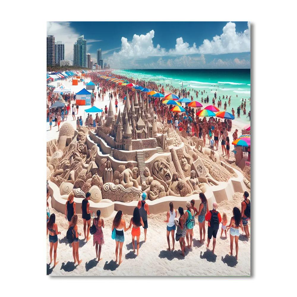 Cocoa Beach Sand Festival - Florida, Usa DIY Paint By Numbers