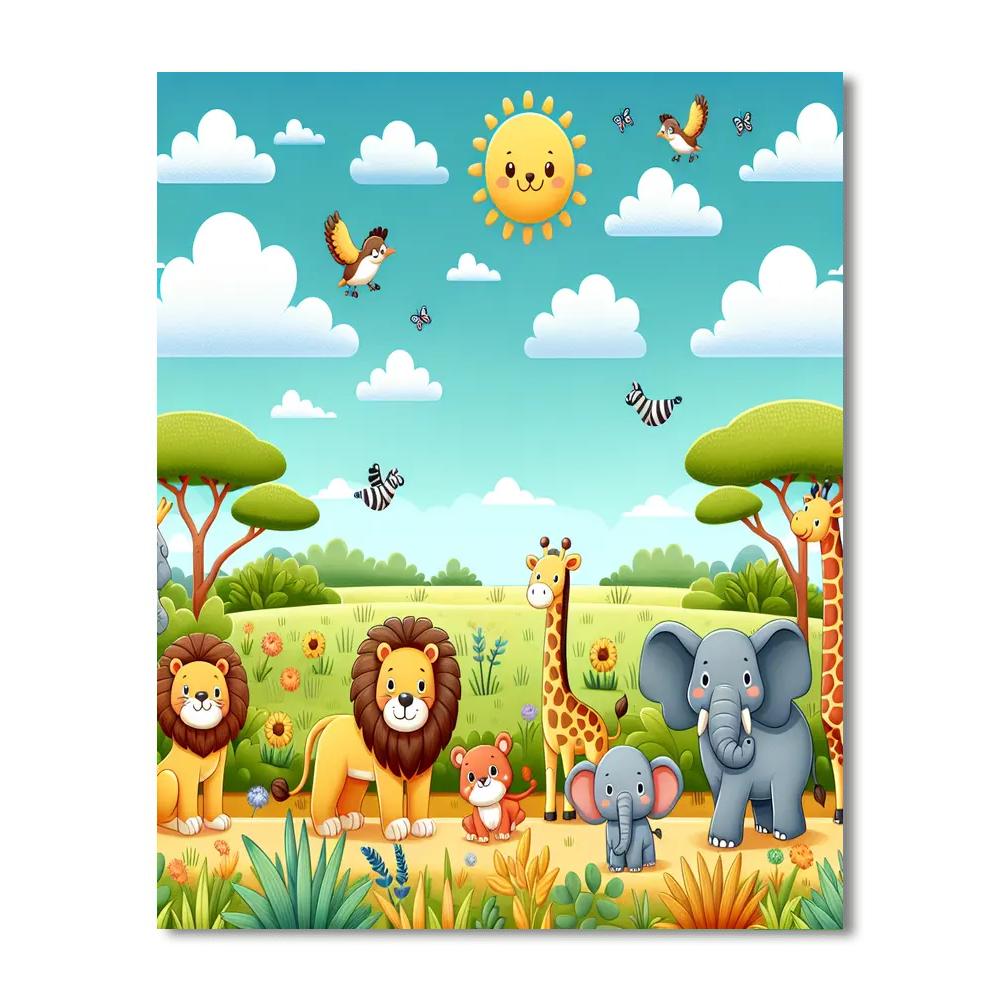 Summer Safari Numbered Painting Kits