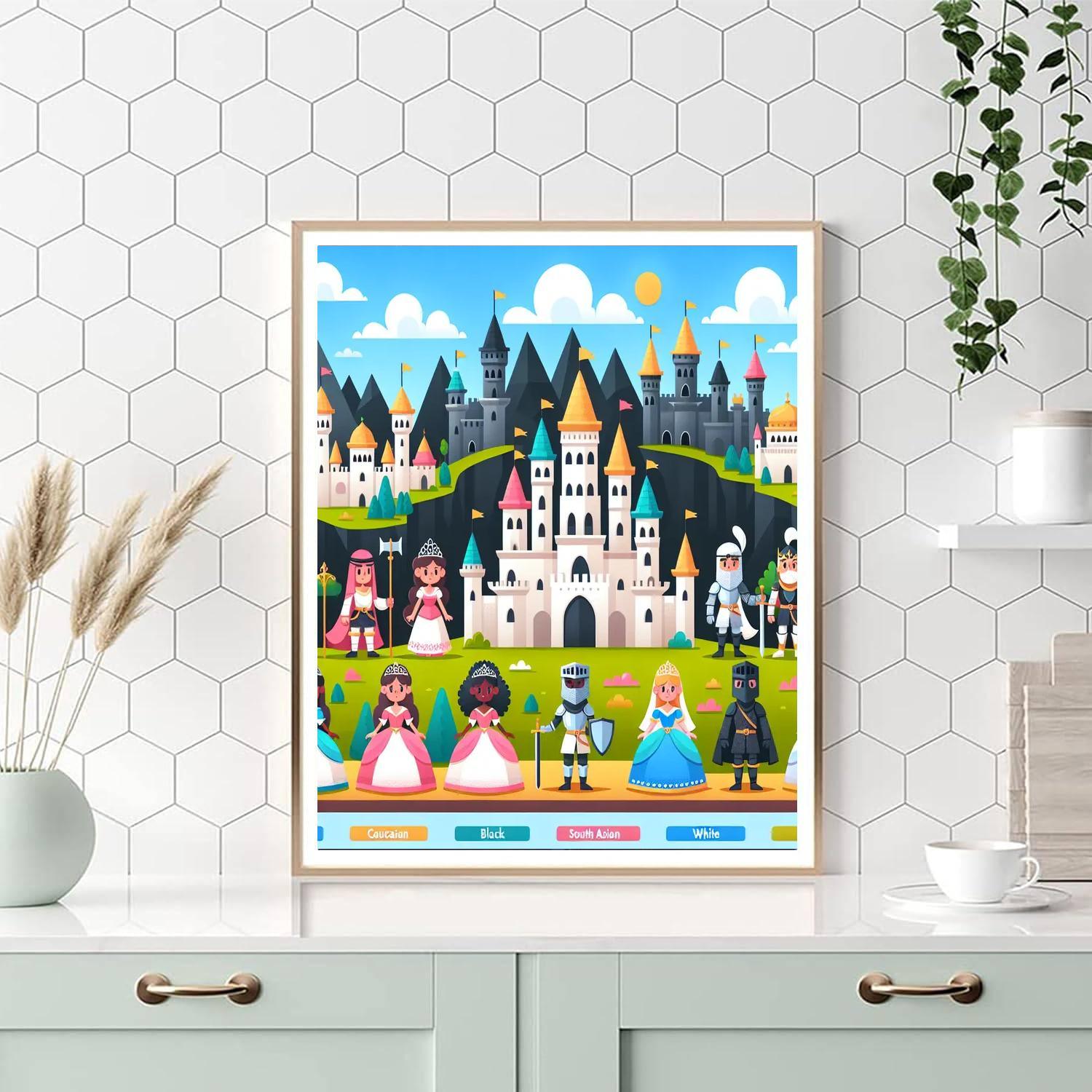 Dreamy Castle Kingdom Painting By Numbers Kit