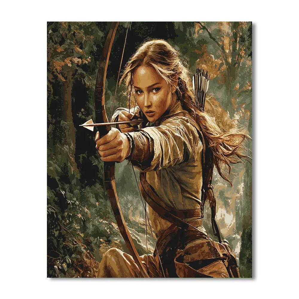 Jennifer Lawrence: The Resilient Mockingjay Rising Numbered Painting Kits