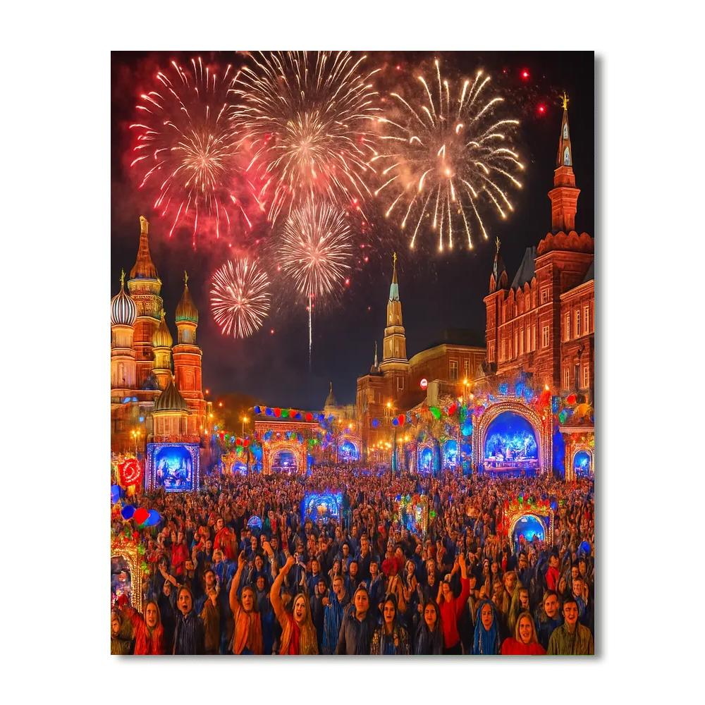 Moscow City Day - Russia DIY Paint By Numbers