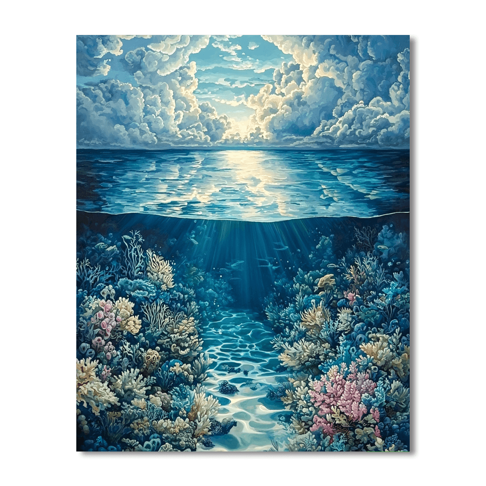 René Magritte Inspired Abyssal Mysteries  DIY Paint By Numbers