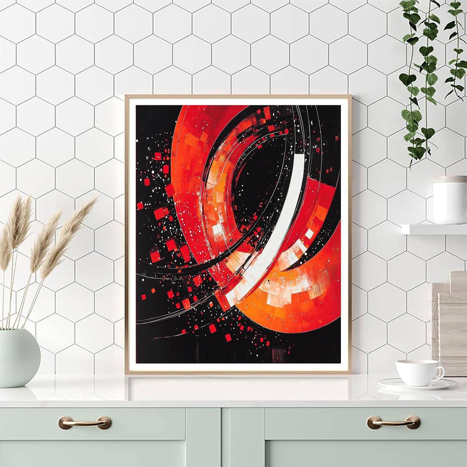 Kazimir Malevich Inspired Vision Of Abstraction  Number Painting