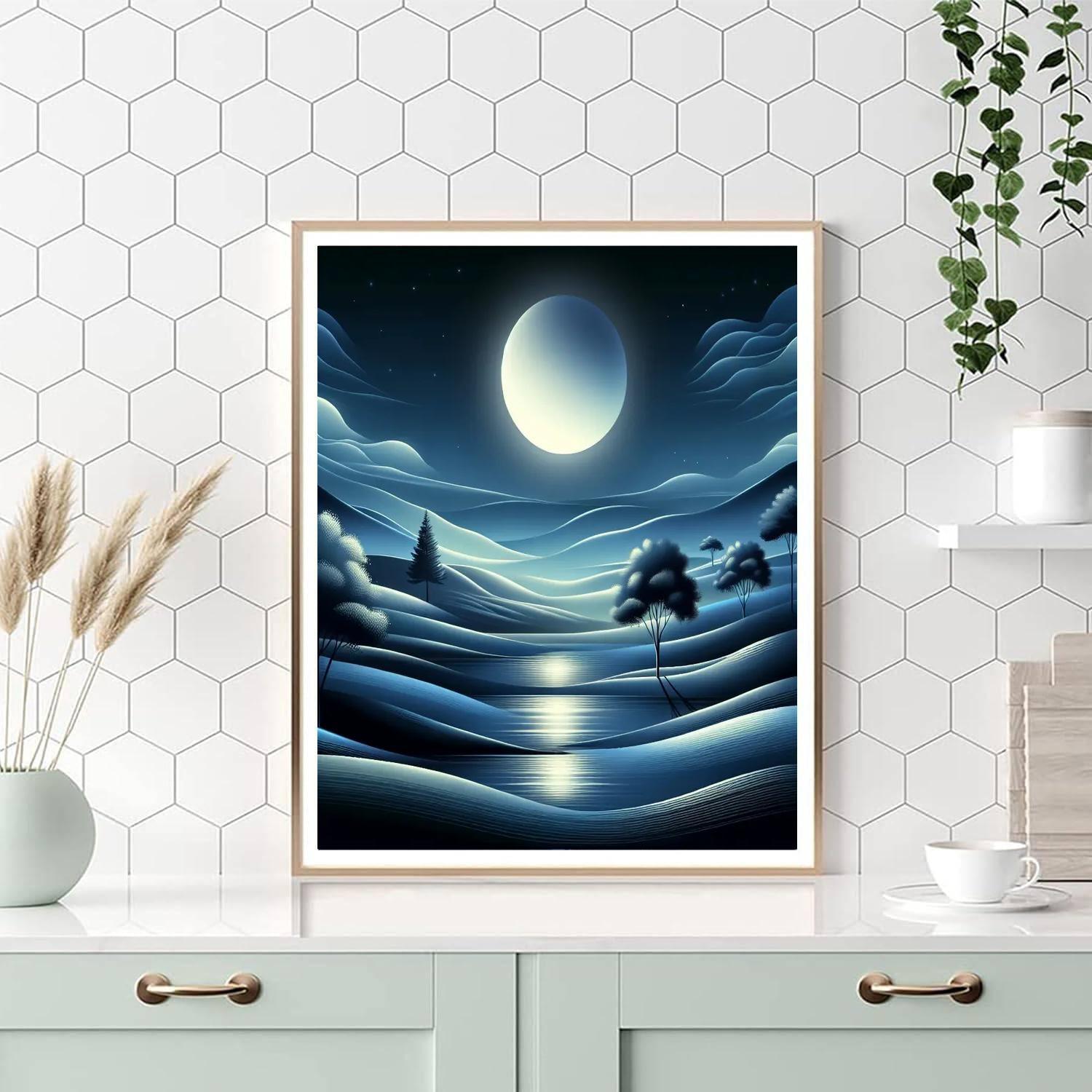 Mysterious Moonlit Night Paint By Numbers Kits