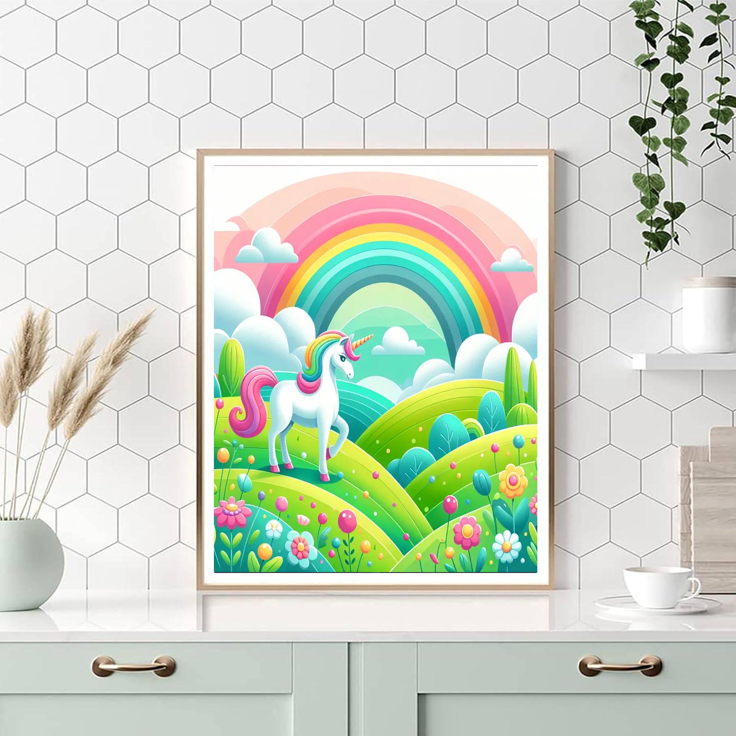 Mystical Unicorn Ranch Number Painting
