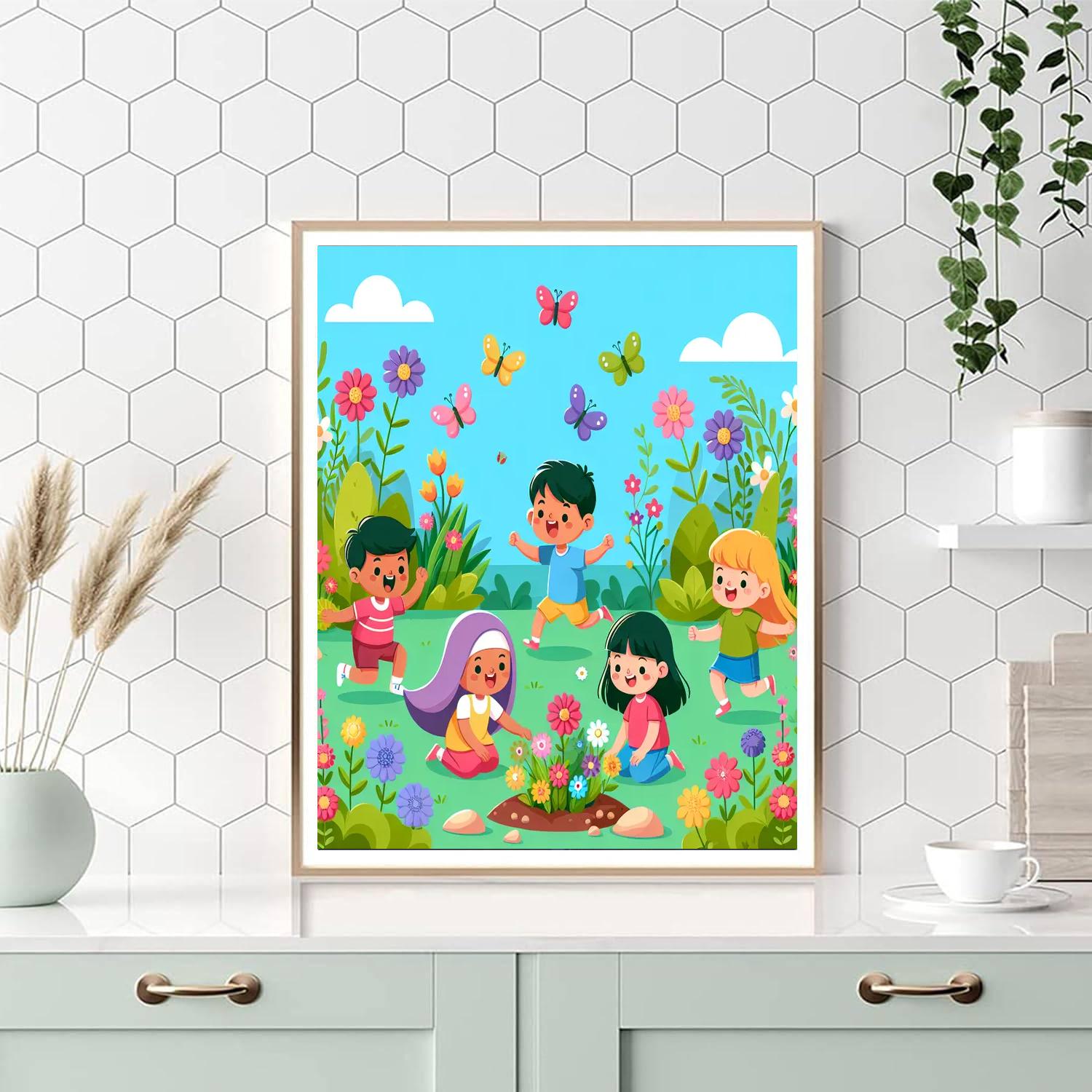Happy Garden Adventure Painting Number Kit
