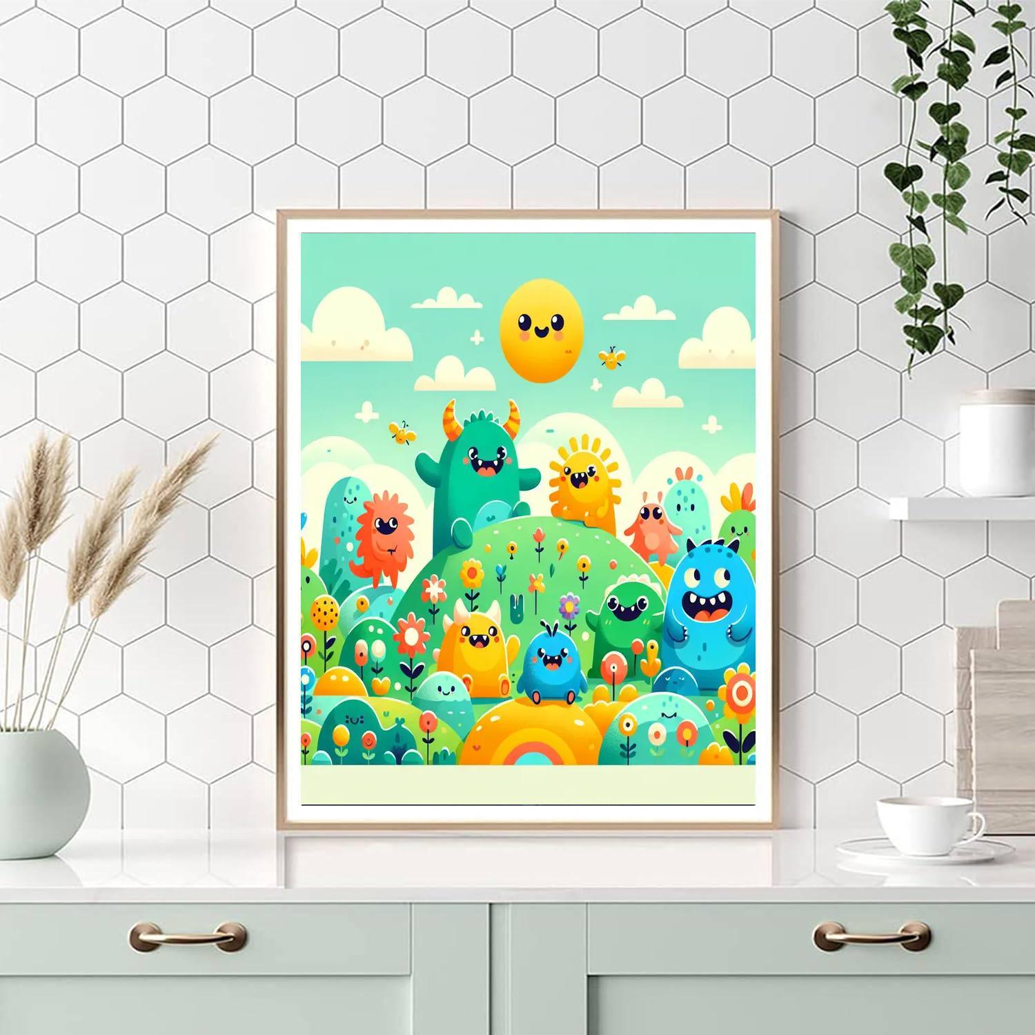 Fun With Friendly Monsters Paint By Color
