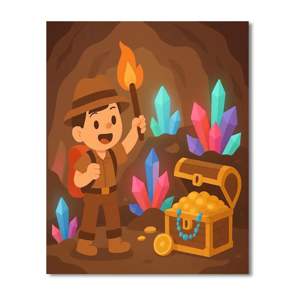 Mystery Of The Crystal Cave Painting By Numbers Kit