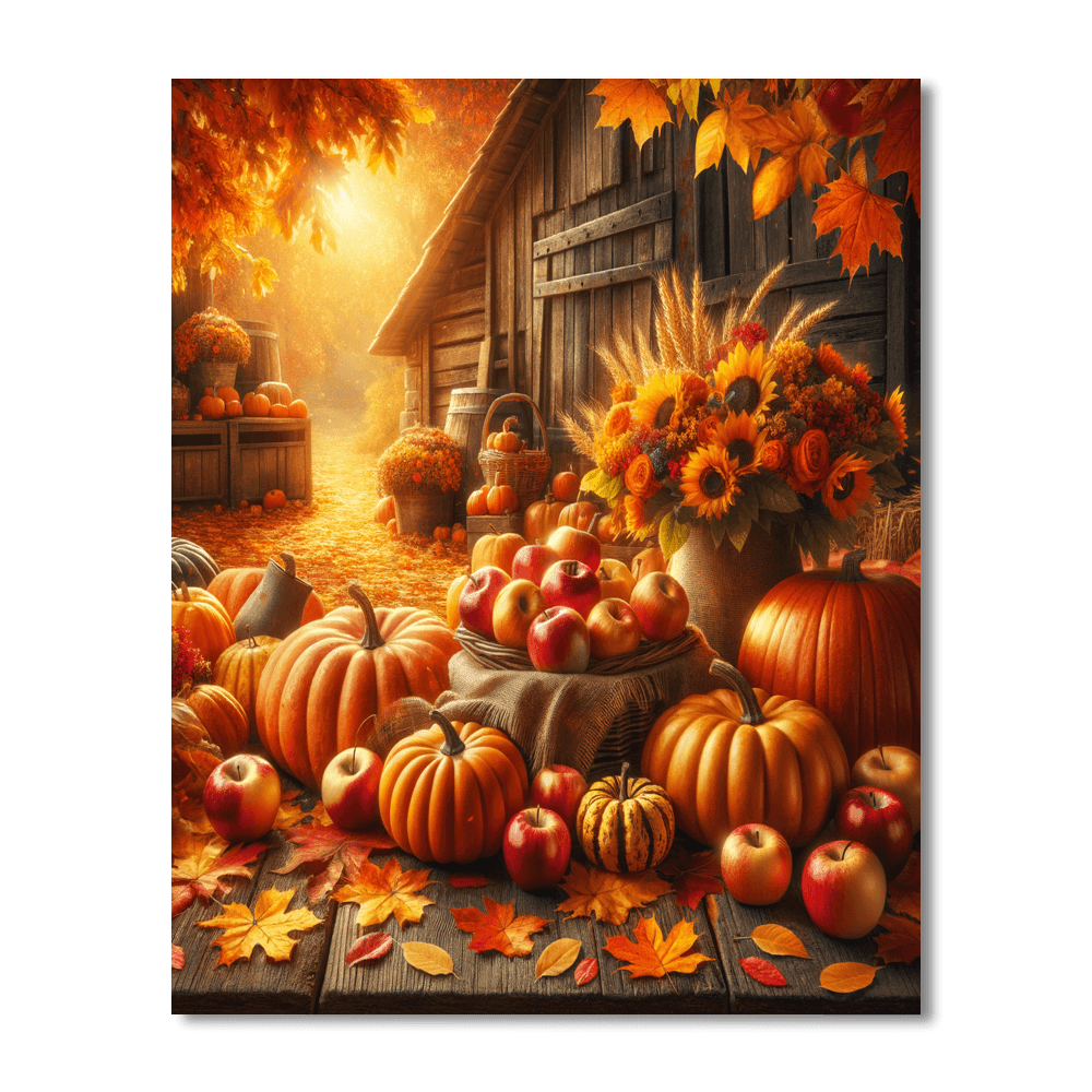 Charming Harvest Day Paint By Numbers Art