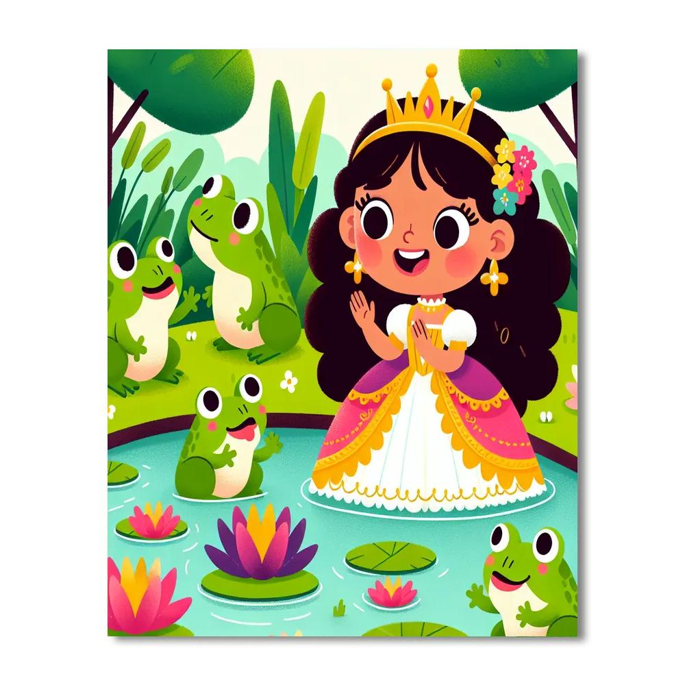 Princess And The Frog Pond Number Painting