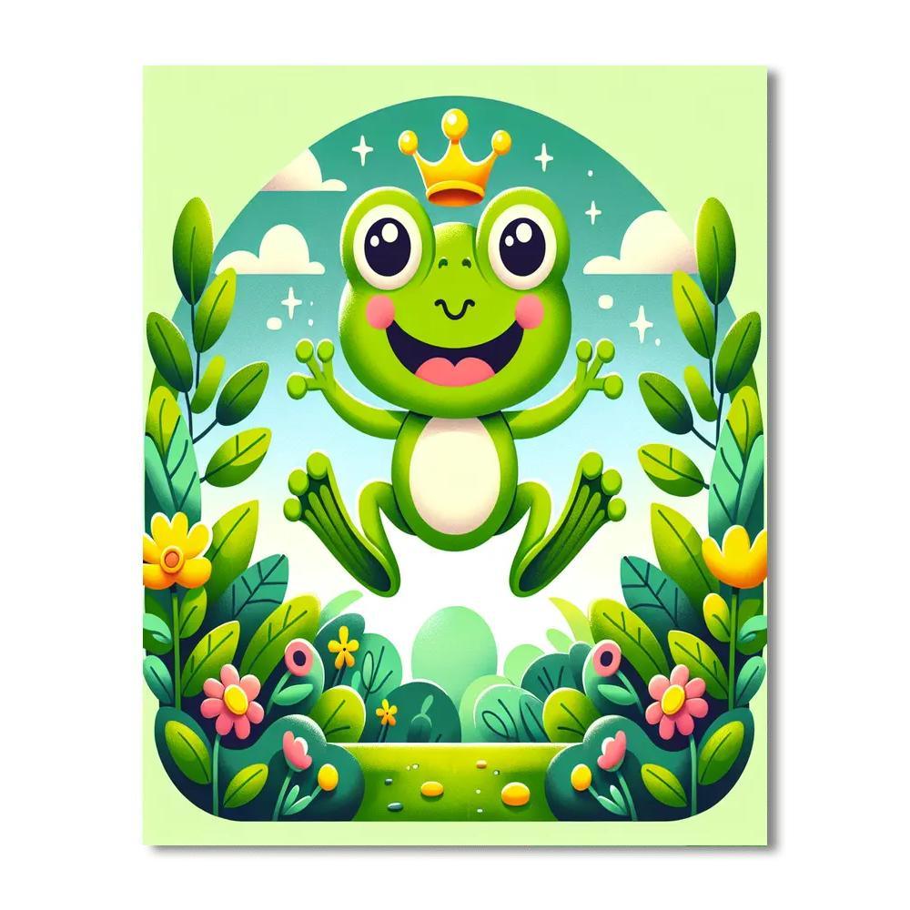 Bouncing Frog Prince Paint By Color