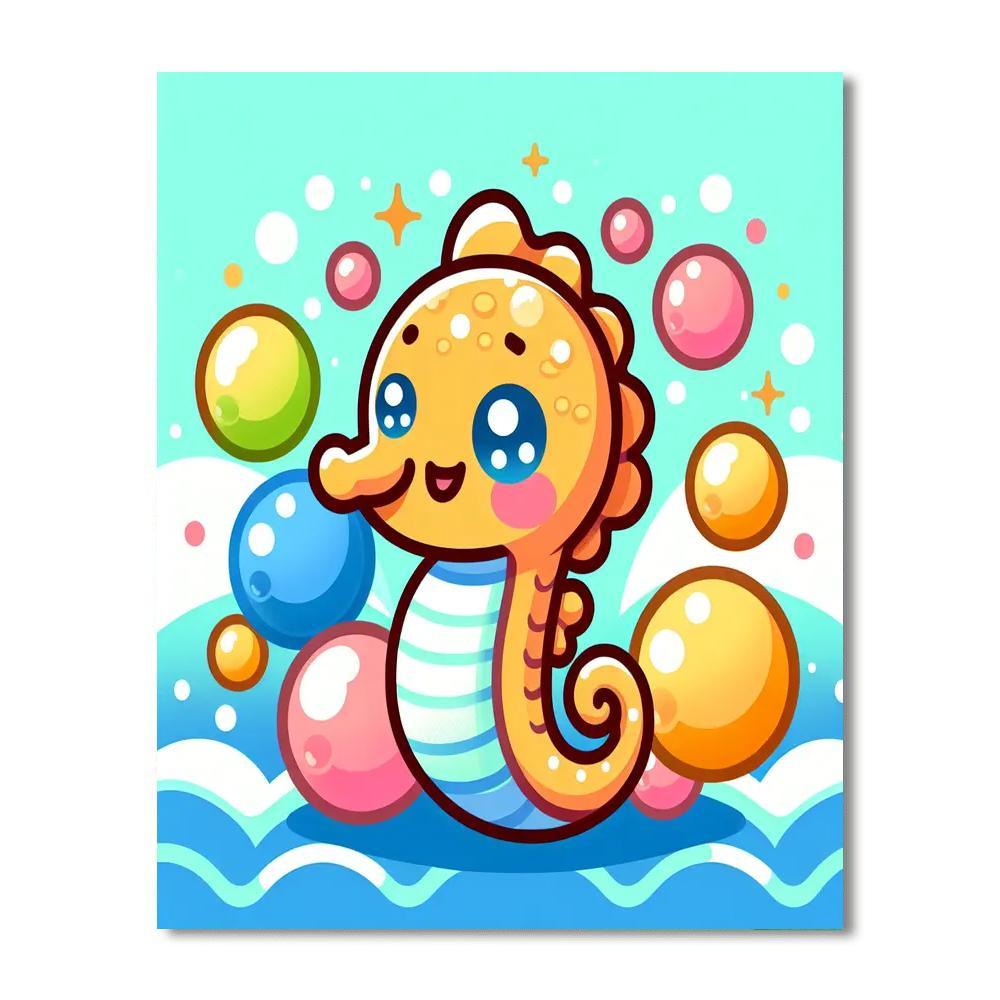 Happy Seahorse Numbered Painting Kits