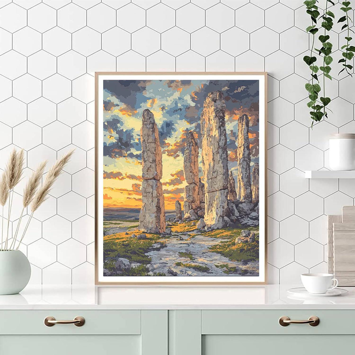 Michelangelo Inspired Ancient Sentinels  Paint By Numbers