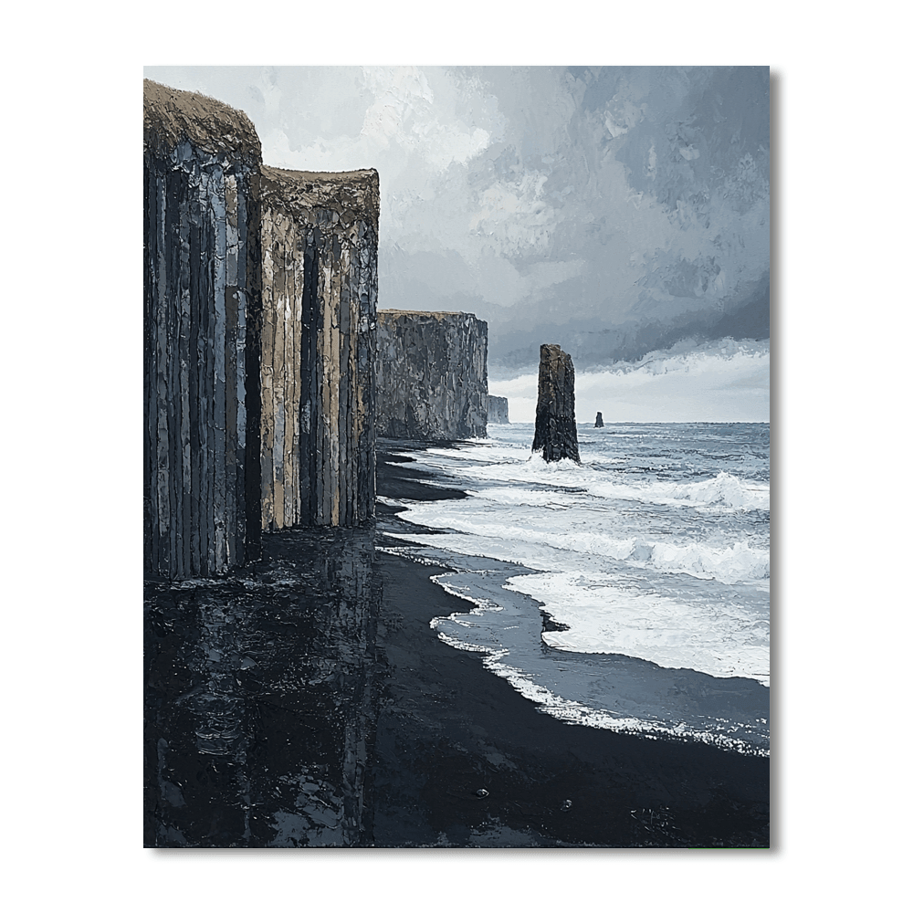Vik Black Sand Beach, Iceland Painting Number Kit