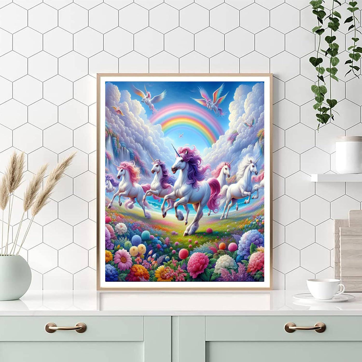 Frolicsome Fantasy Unicorns DIY Paint By Numbers