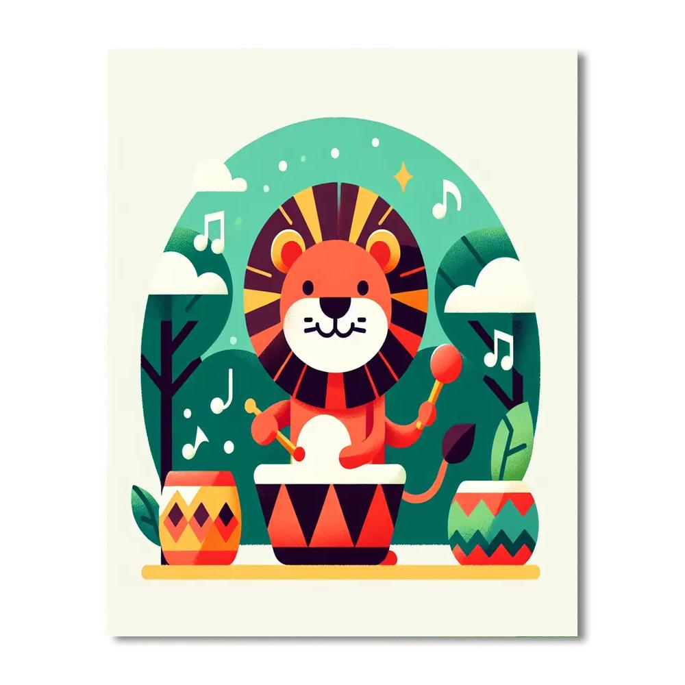 Jungle Jive Lion Number Painting