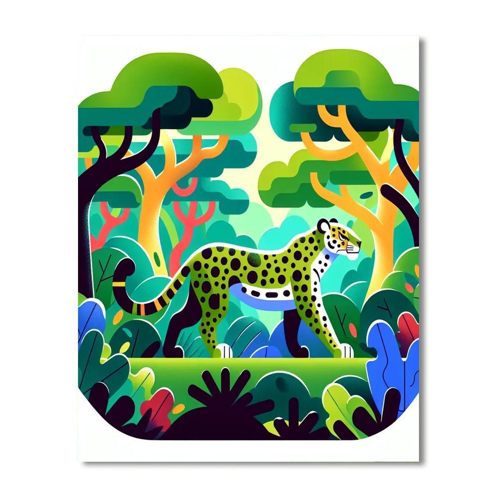 Jungle Jaguar Journey Painting By Numbers Kit