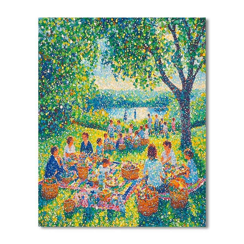 Georges Seurat Inspired Seurat Inspired Picnic  DIY Paint By Numbers