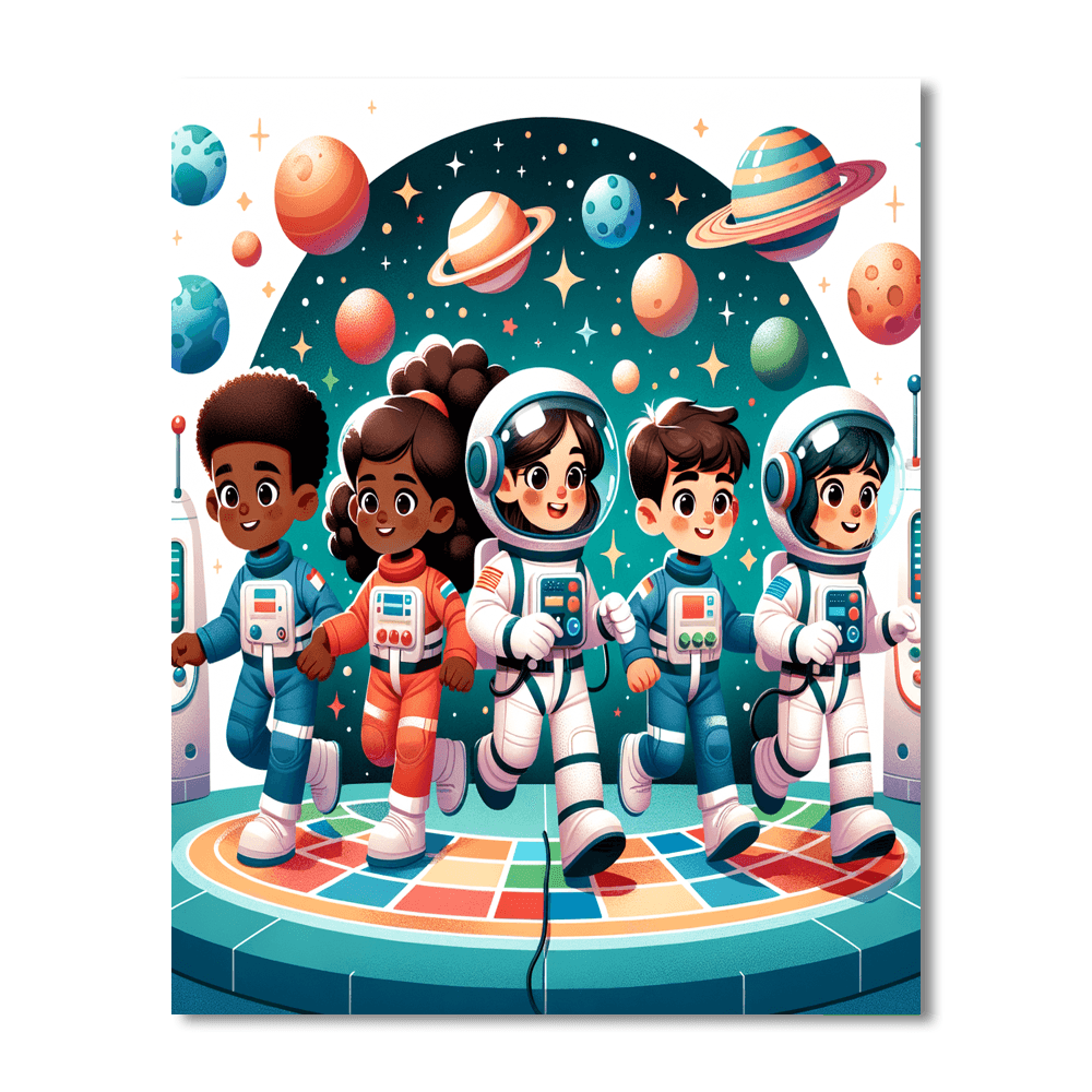 Space Station Explorers Numbered Painting Kits