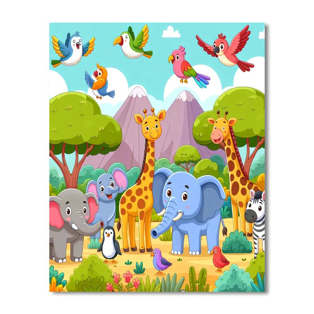 Journey To The Animal Kingdom Paint By Numbers Kits