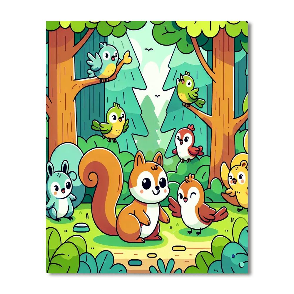 Whimsical Woodland Walk Numbered Painting Kits