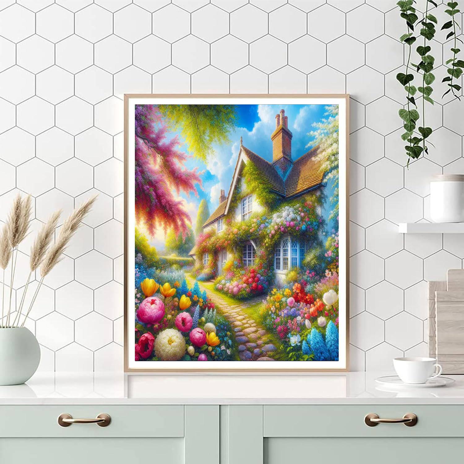 Cottage In Spring Bloom Paint By Color