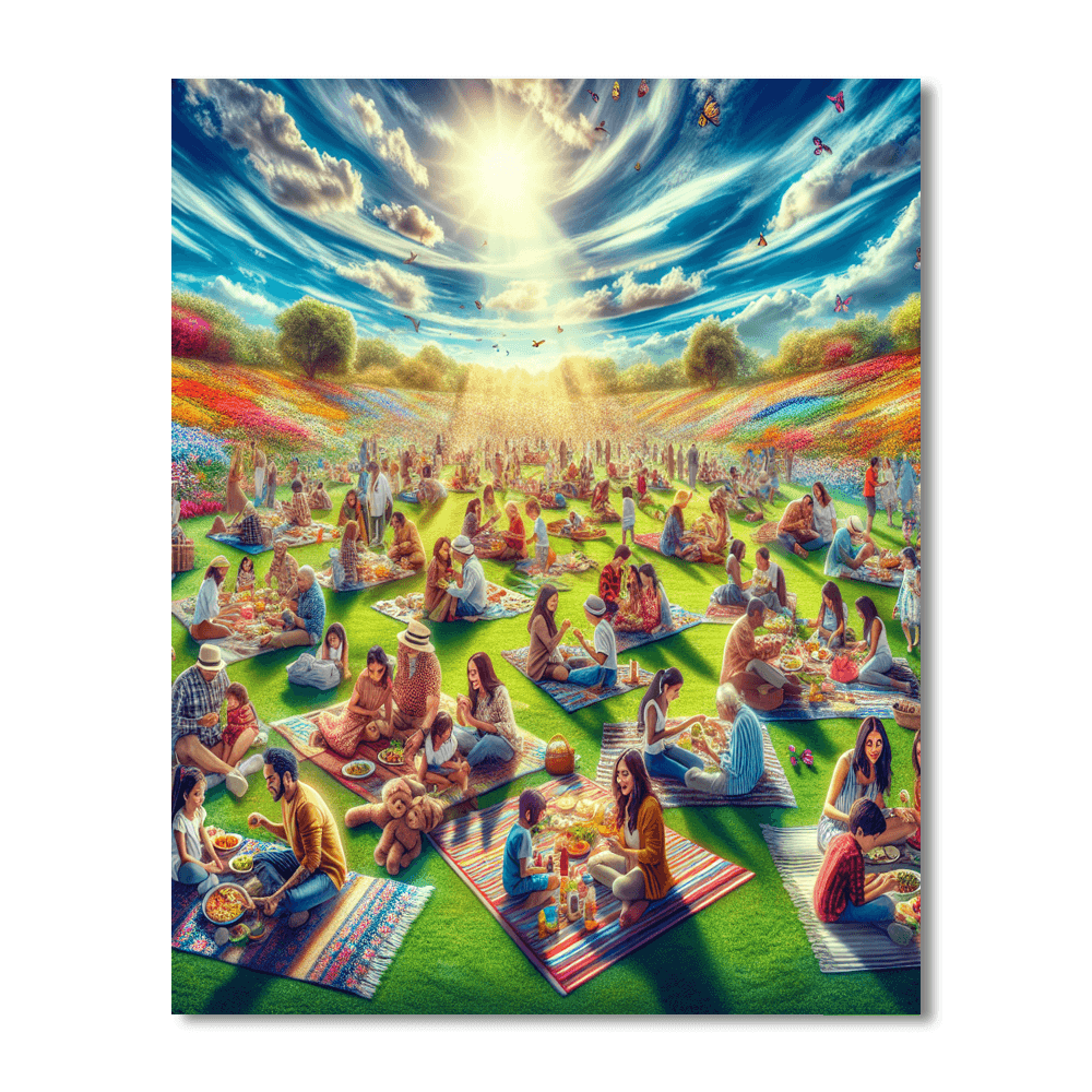 Bright Summer Picnic Number Painting